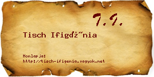 Tisch Ifigénia névjegykártya